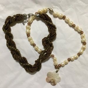 Amazing necklace bundle seed beads mother of pearl